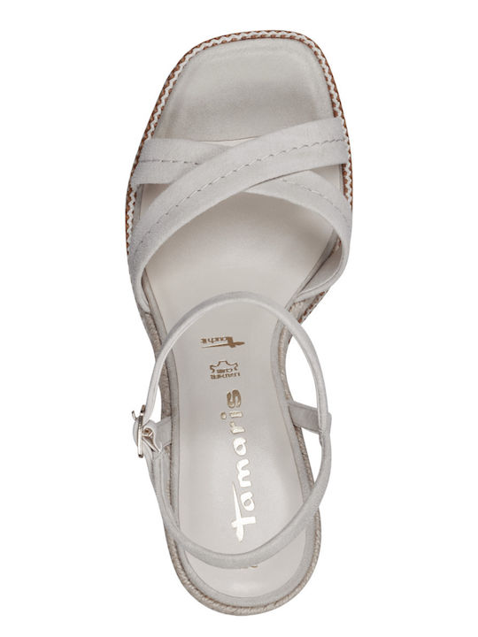 Damenplattformen Beige