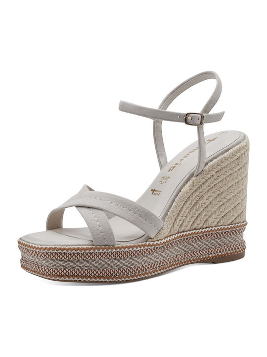 Damenplattformen Beige