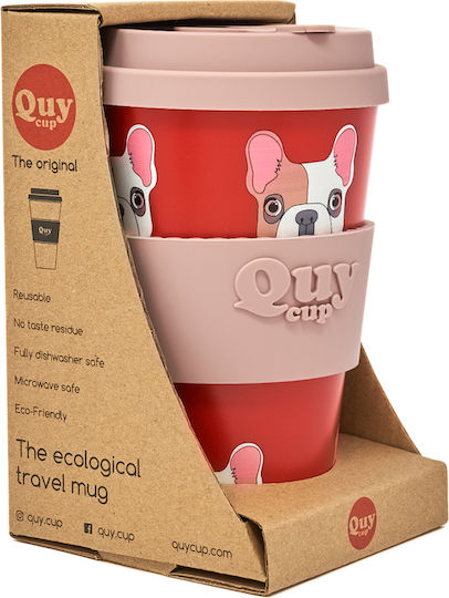 QuyCup Achille Becher Kunststoff mit Deckel Rot 400ml QuyCup Achille Becher Kunststoff mit Deckel Rot 400ml