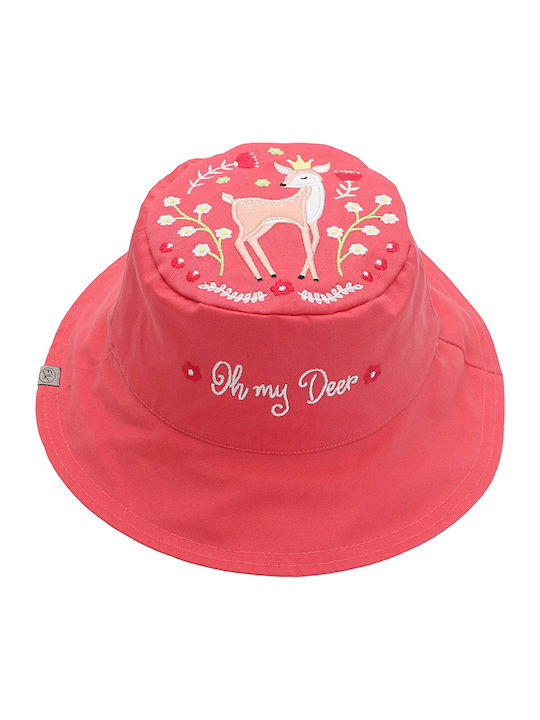 Flapjackkids Kids' Hat Bucket Fabric Sunscreen Bunny / Deer Pink