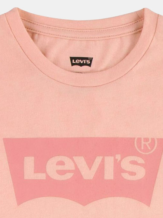 Levi's Παιδική Καλοκαιρινή Μπλούζα Κοντομάνικη Πορτοκαλί