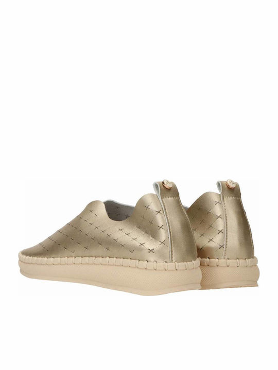 Jelke Damen Slip-Ons Gold