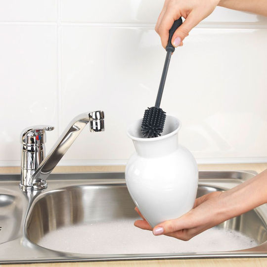 Wenko Plastic Cleaning Brush with Handle Gray
