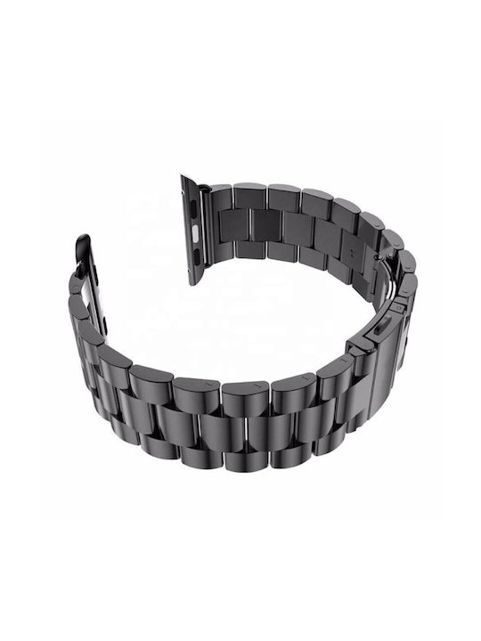 Techsuit Watchband W036 Armband Rostfreier Stahl Schwarz (Apple Watch 44/45/46mm/Ultra 49mm)