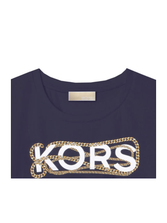 Παιδικό Crop Top Κοντομάνικο Navy Μπλε