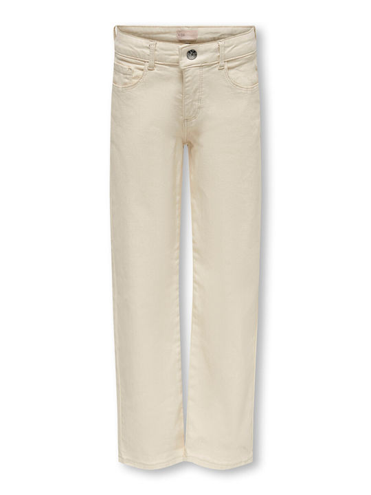 Only Girls Denim Trouser Beige