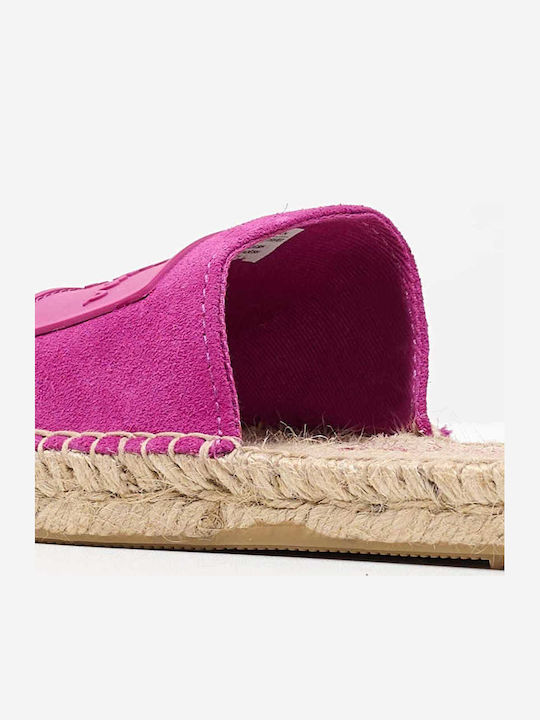 Siva Leder Flache Sandalen für Damen in Fuchsie Farbe