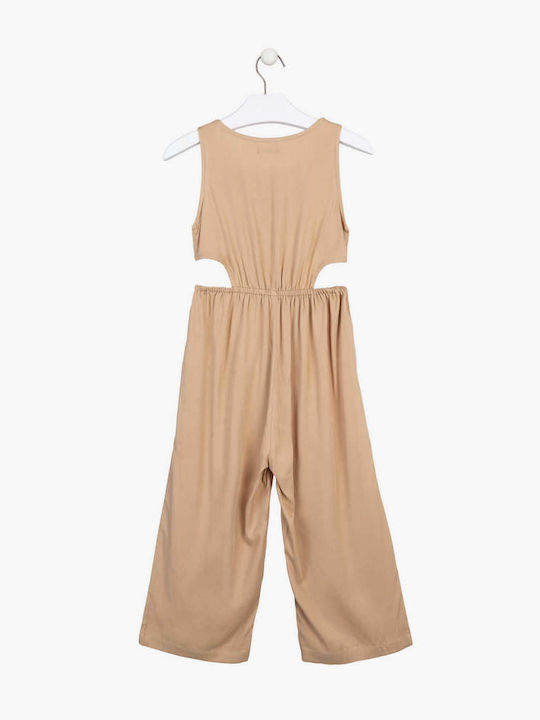 Losan Kids Fabric Jumpsuit Beige