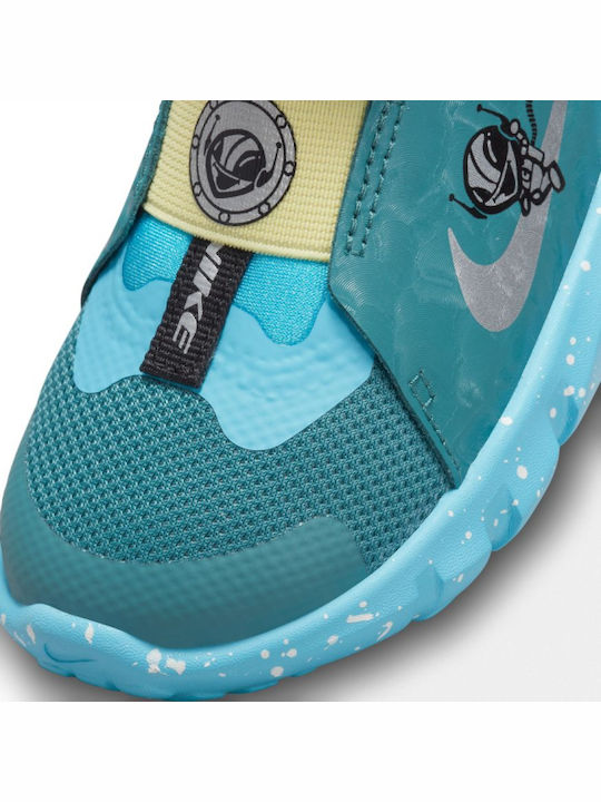 Flex Runner 2 Lil Kids Sports Shoes Running Slip-On Mineral Teal / Baltic Blue / Lemon Chiffon / Chrome