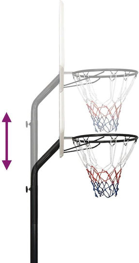 vidaXL Adjustable Basketball Hoop with Backboard 237-307cm