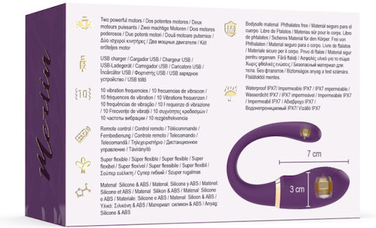 Dream Love Treasure Merlin Δονητής για Ζευγάρια με Remote Control Double Couple Vibrator Remote Control Purple