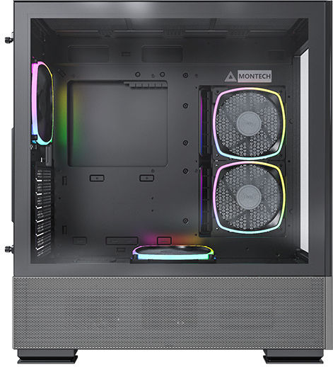 Montech Sky Two Gaming Midi Tower Κουτί Υπολογιστή με Πλαϊνό Παράθυρο και RGB Φωτισμό Μαύρο
