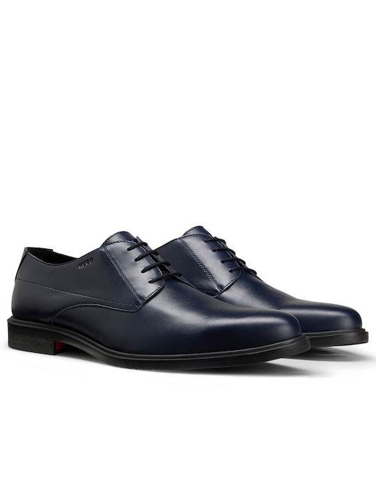 Kerr Men's Leather Dress Shoes Navy Blue