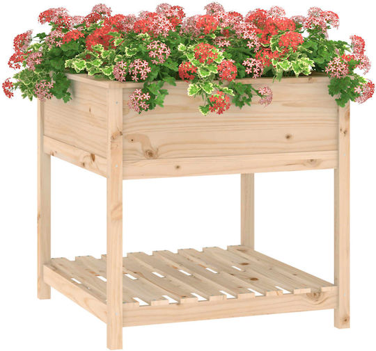 vidaXL Кутия за саксии Дърво Кафяв 82.5x82.5x81см.
