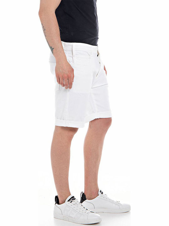 Herrenshorts Jeans Weiß