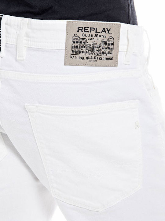 Herrenshorts Jeans Weiß
