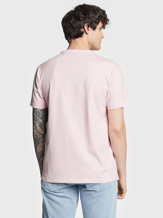 Guess Men's Short Sleeve T-shirt Pink