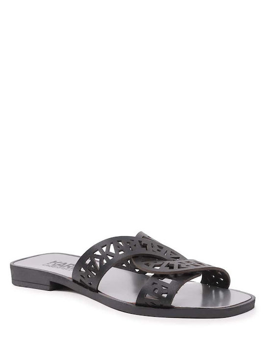 Karl Lagerfeld Damen Flache Sandalen in Schwarz Farbe