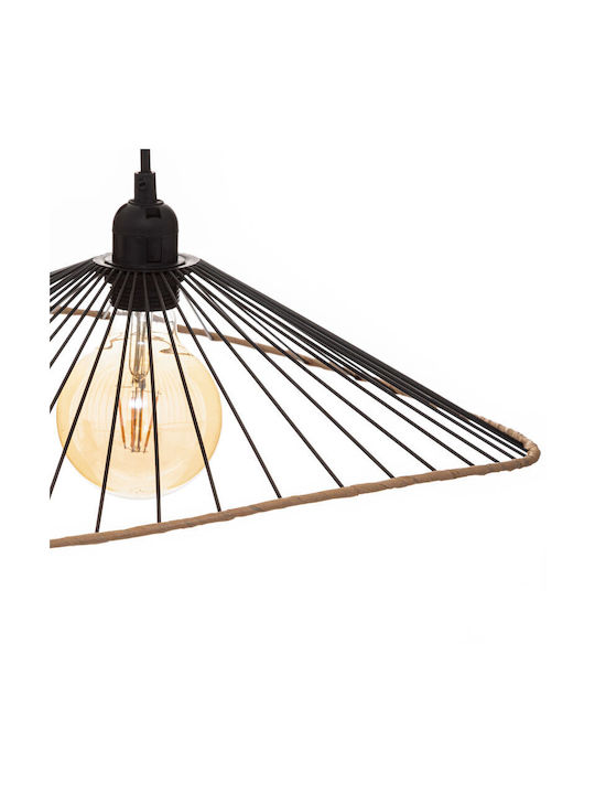 Pakketo Pendant Light Black with Socket E27 45x42cm