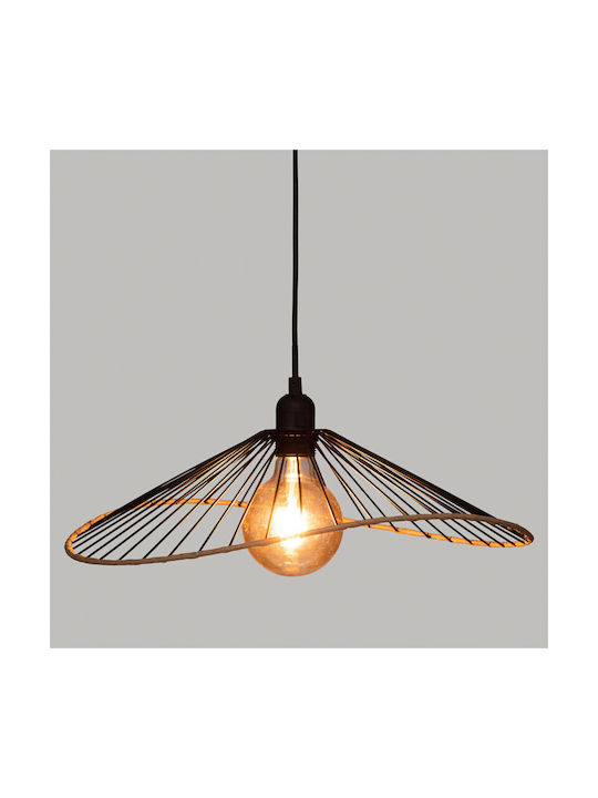 Pakketo Pendant Light Black with Socket E27 45x42cm