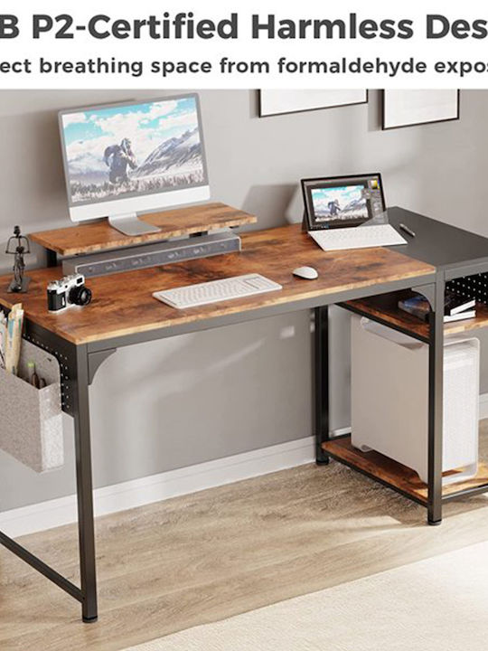 Desk ZX-SS140B-RBB Wooden RBB with Metal Legs 140x60x76.2cm