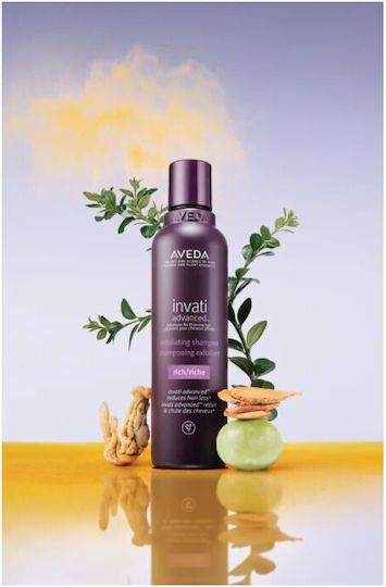 Aveda Invati Andanced Exfoliating Rich Σαμπουάν κατά της Τριχόπτωσης για Όλους τους Τύπους Μαλλιών 200ml