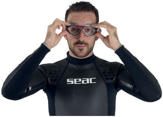 Seac Mască De Scufundare Din Silicon Vision HD Roșie