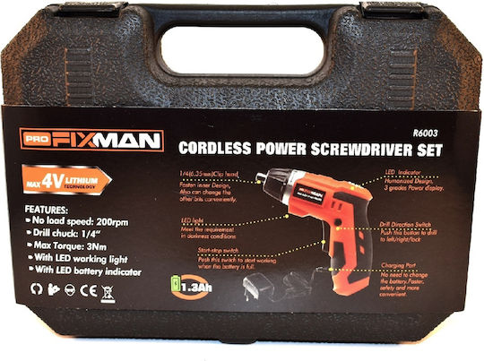 Fixman R6003 Κατσαβίδι Μπαταρίας 4V