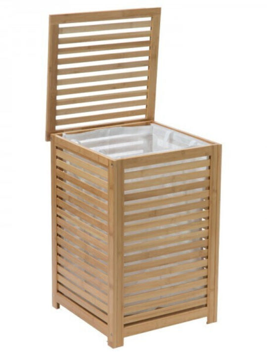 Pakketo Africa Laundry Basket Bamboo with Cap 40x38x58cm Brown