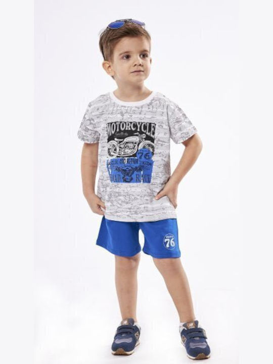 Hashtag Kids Set with Shorts Summer 2pcs Blue