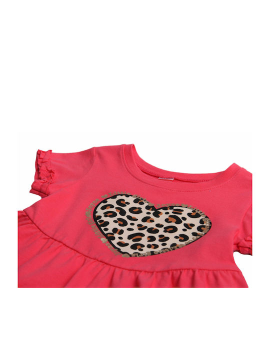 Joyce Kids Dress Short Sleeve Coral