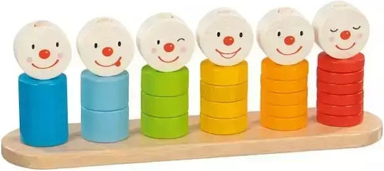 Stapelspiel Ich Lerne Zählen mit Gesichtern aus Holz ab 24 Monaten