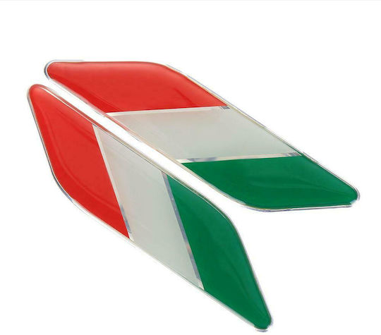 Adhesive Flags with Enamel Coating for Car Multicolour 2pcs