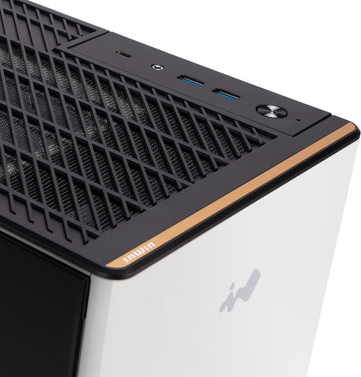 In Win A5 Gaming Midi Tower Κουτί Υπολογιστή με Πλαϊνό Παράθυρο Λευκό
