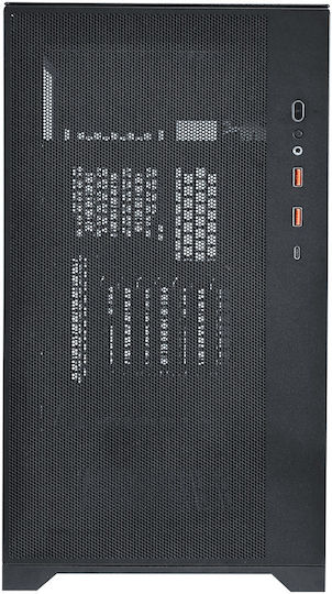 FSP/Fortron CMT580B Геймърско Midi Tower Компютърна Кутия с Страничен Прозорец Черен