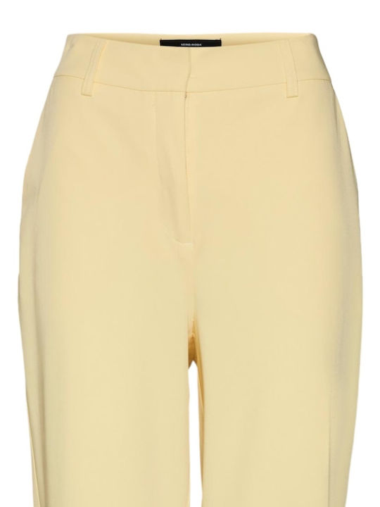 Dama Pantaloni Chino cu Croială Dreaptă Galben