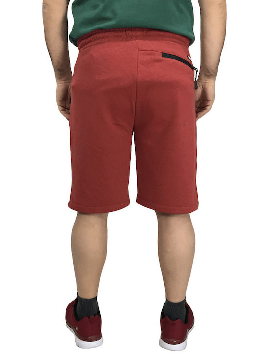 Double Sportliche Herrenshorts Rot