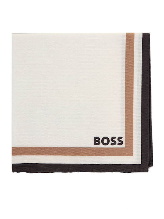 White Beige Black Men's Handkerchief Beige