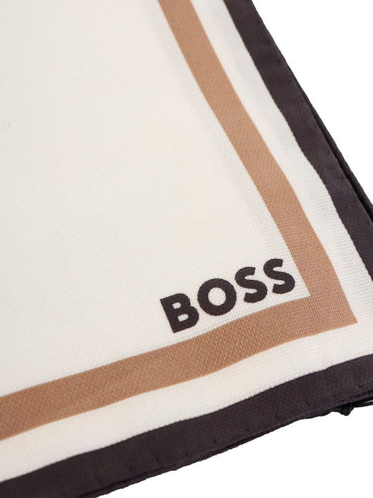 Hugo Boss Λευκο Μπεζ Μαυρο Men's Handkerchief Beige