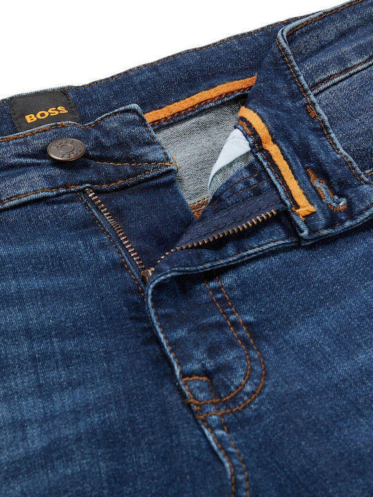 Delaware Men's Jeans Pants Elastic with Slim Fit Blue