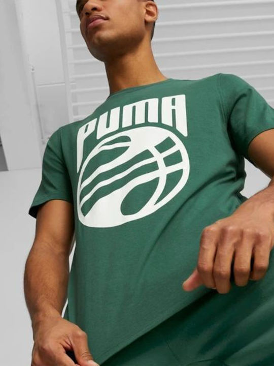 Puma Posterize Bărbați T-shirt Sportiv cu Mânecă Scurtă Verde