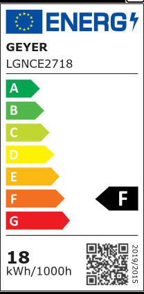Geyer Λάμπα LED 18W 120mm για Ντουί E27 και Σχήμα G120 Φυσικό Λευκό 1800lm