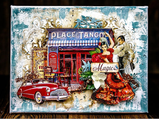 Stamperia Desire Street Силиконова Форма за Глина Сапун за Течно Стъкло 29x21см