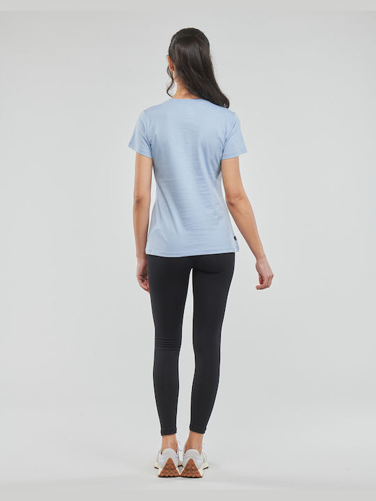 New Balance Γυναικείο T-shirt Γαλάζιο με Στάμπα