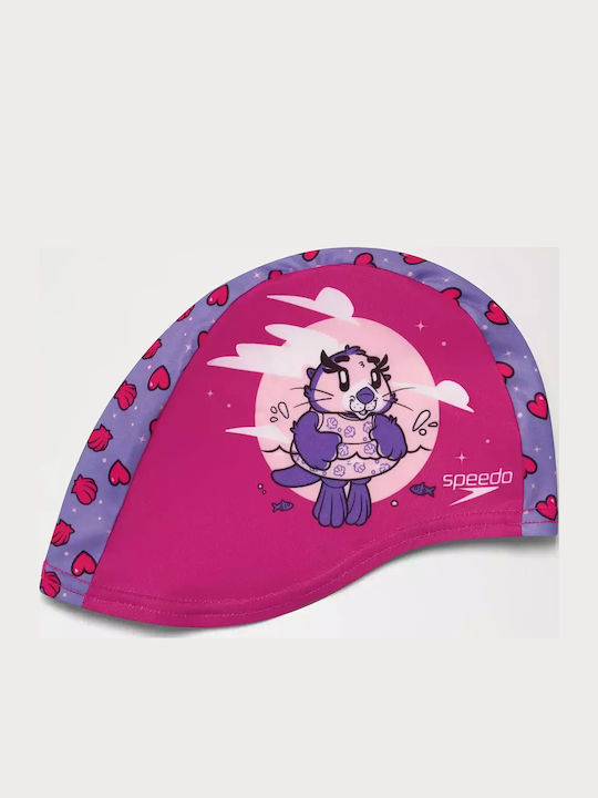 Speedo Learn to Swim Aria Sea Polyester Kids Swimming Cap Pink