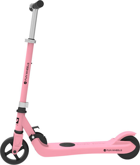 Rebel Fun Wheels Ηλεκτρικό Παιδικό Πατίνι με 12km/h Max Ταχύτητα και 6km Αυτονομία σε Ροζ Χρώμα