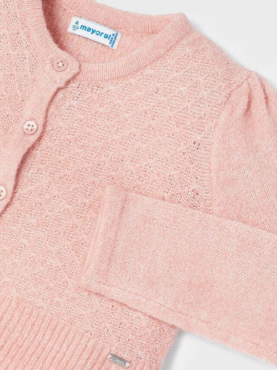 Mayoral Girls Knitted Cardigan with Buttons Pink