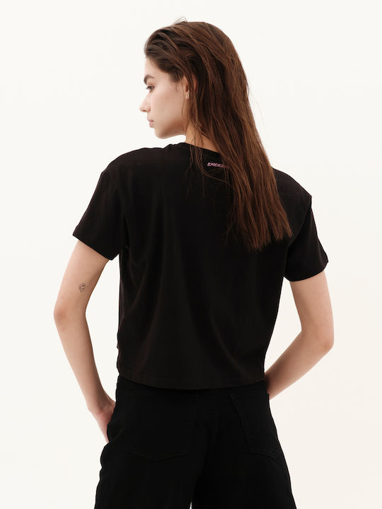 Emerson 231.EW33.68 Women's Athletic Crop T-shirt Black
