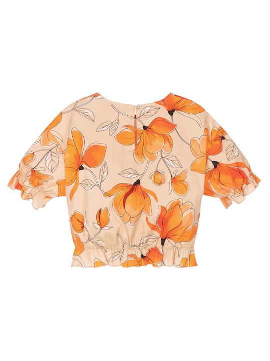 iDO Kinder Bluse Kurzarm Orange