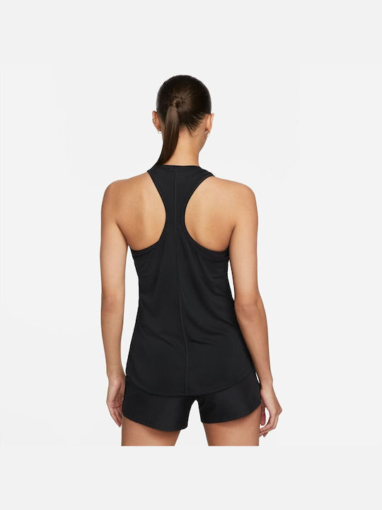 Nike Swoosh Run Women's Athletic Cotton Blouse Sleeveless Black